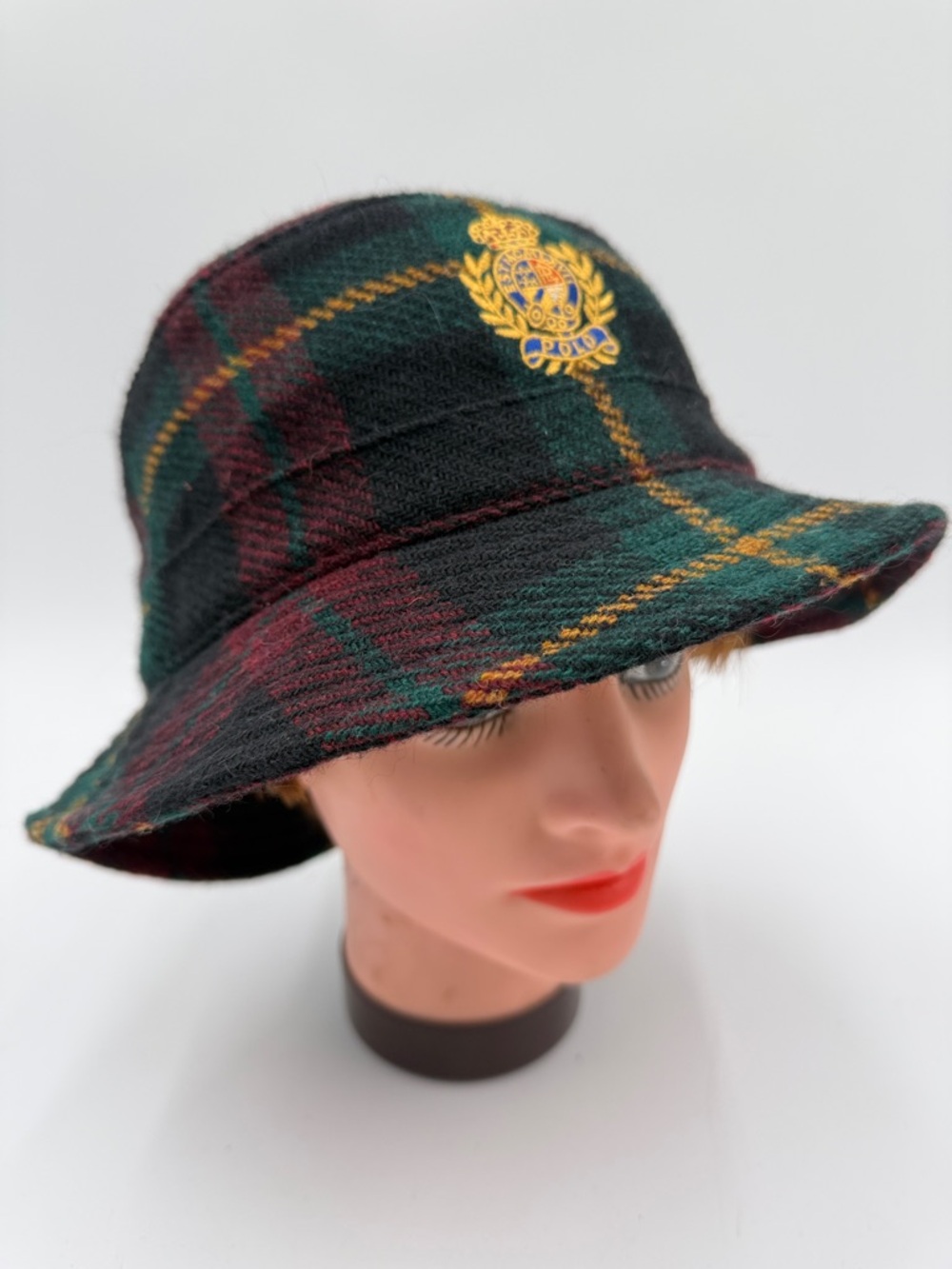 POLO RALPH LAUREN Tartan Plaid Bucket Hat L/XL Wool and Alpaca LIKE NEW